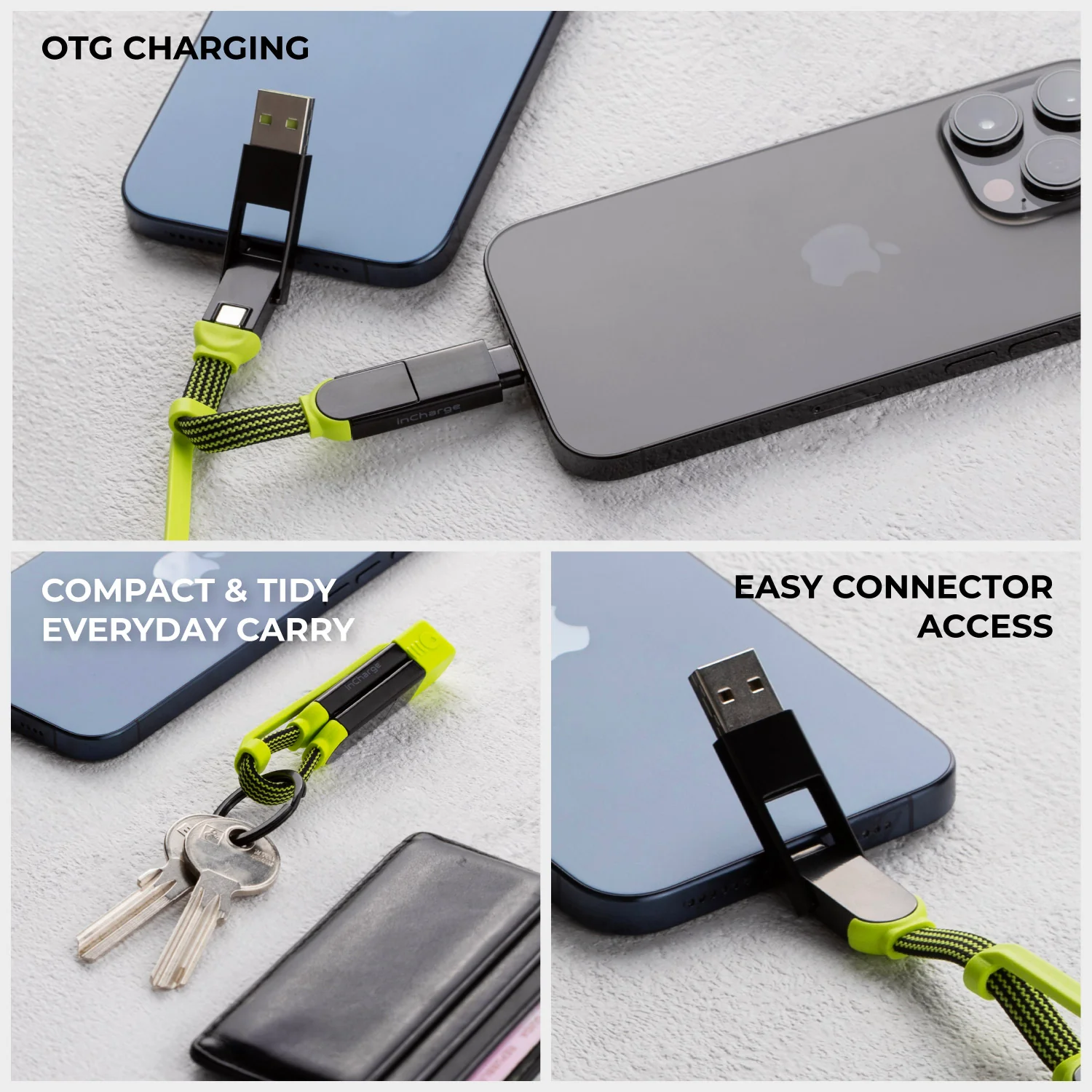 inCharge® XL Pocket - 100W, 6in1 keyring cable - Image 5