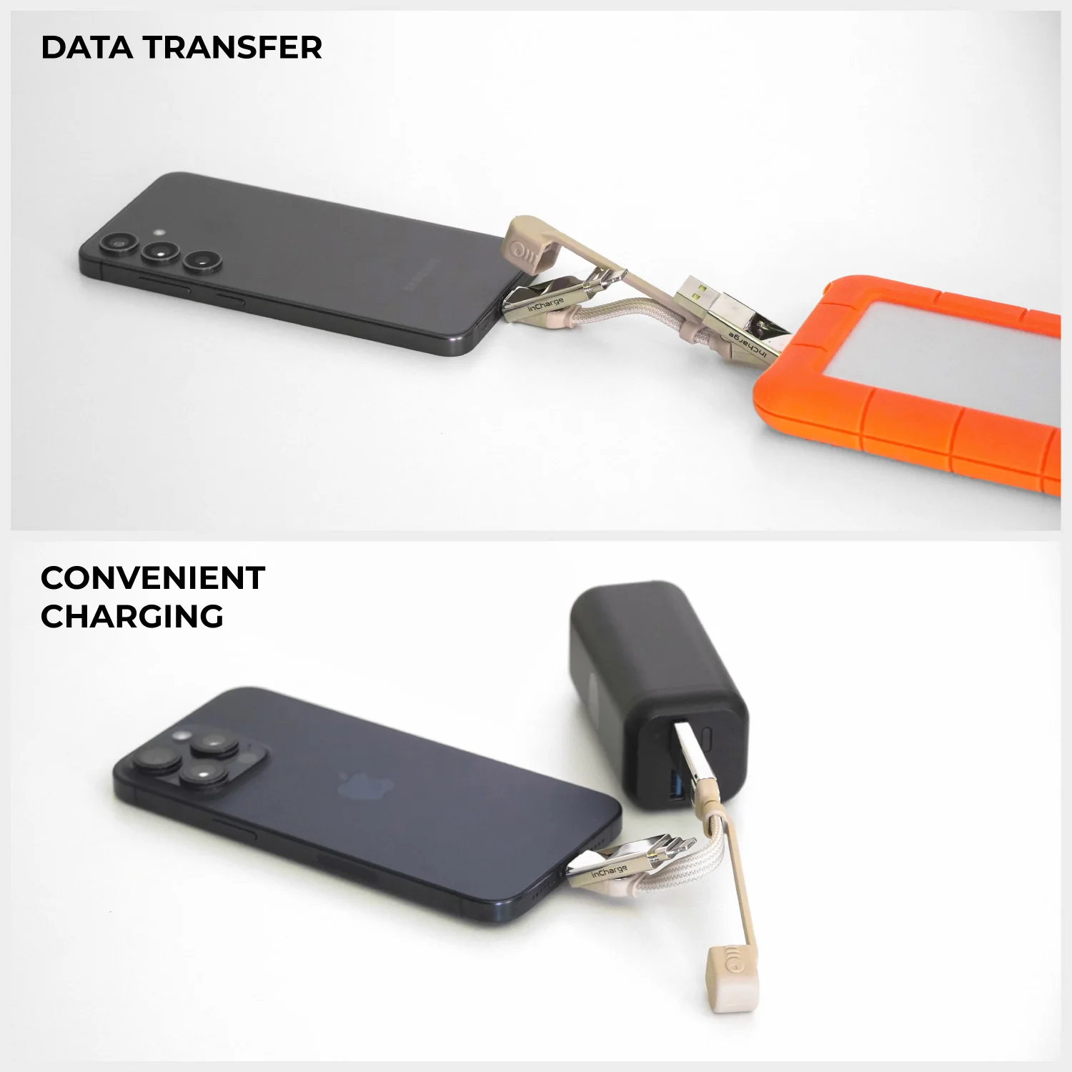inCharge® XS - 240W Ultra Fast Charging Keyring Cable (4-in-1) - Image 15