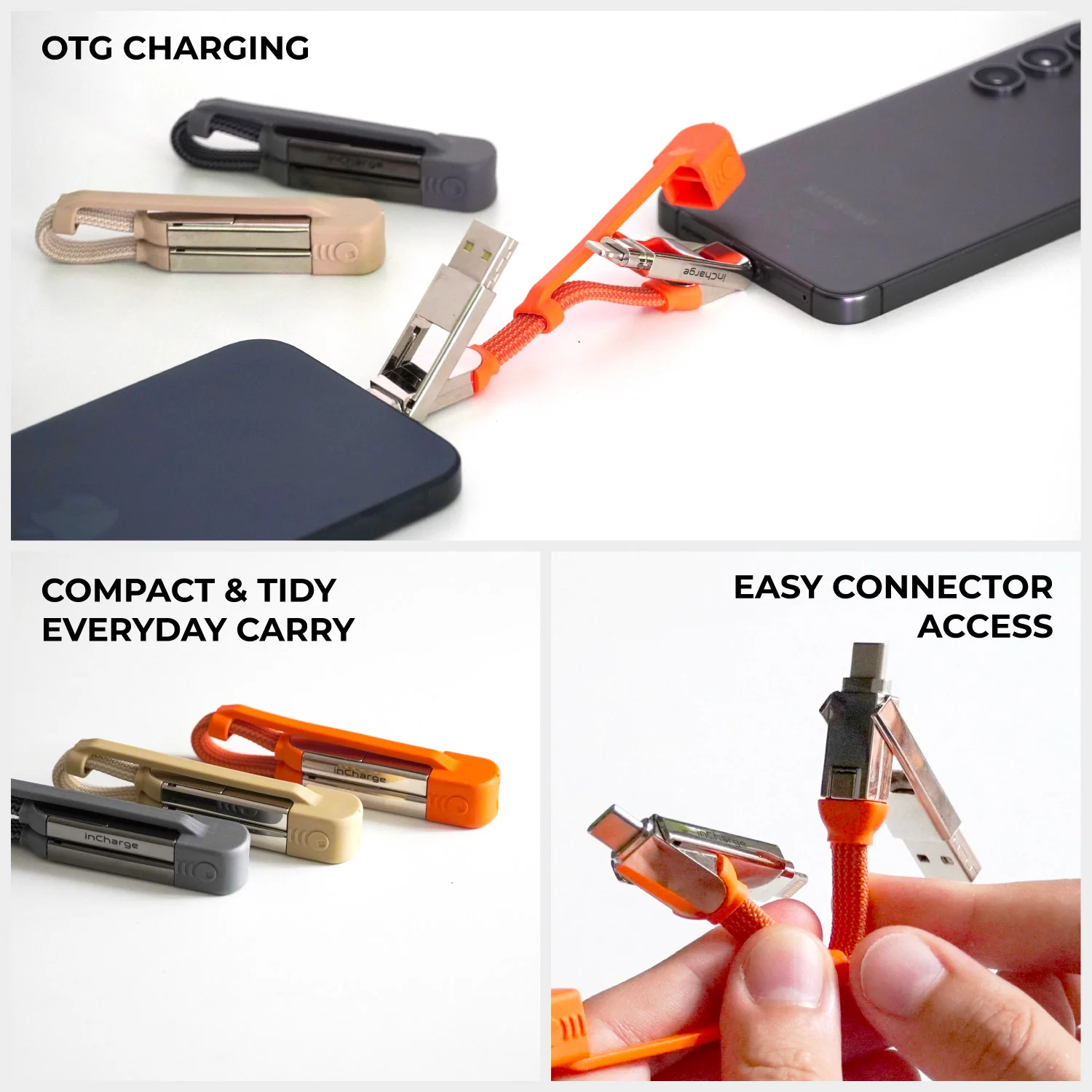 inCharge® XS - 240W Ultra Fast Charging Keyring Cable (4-in-1) - Image 21