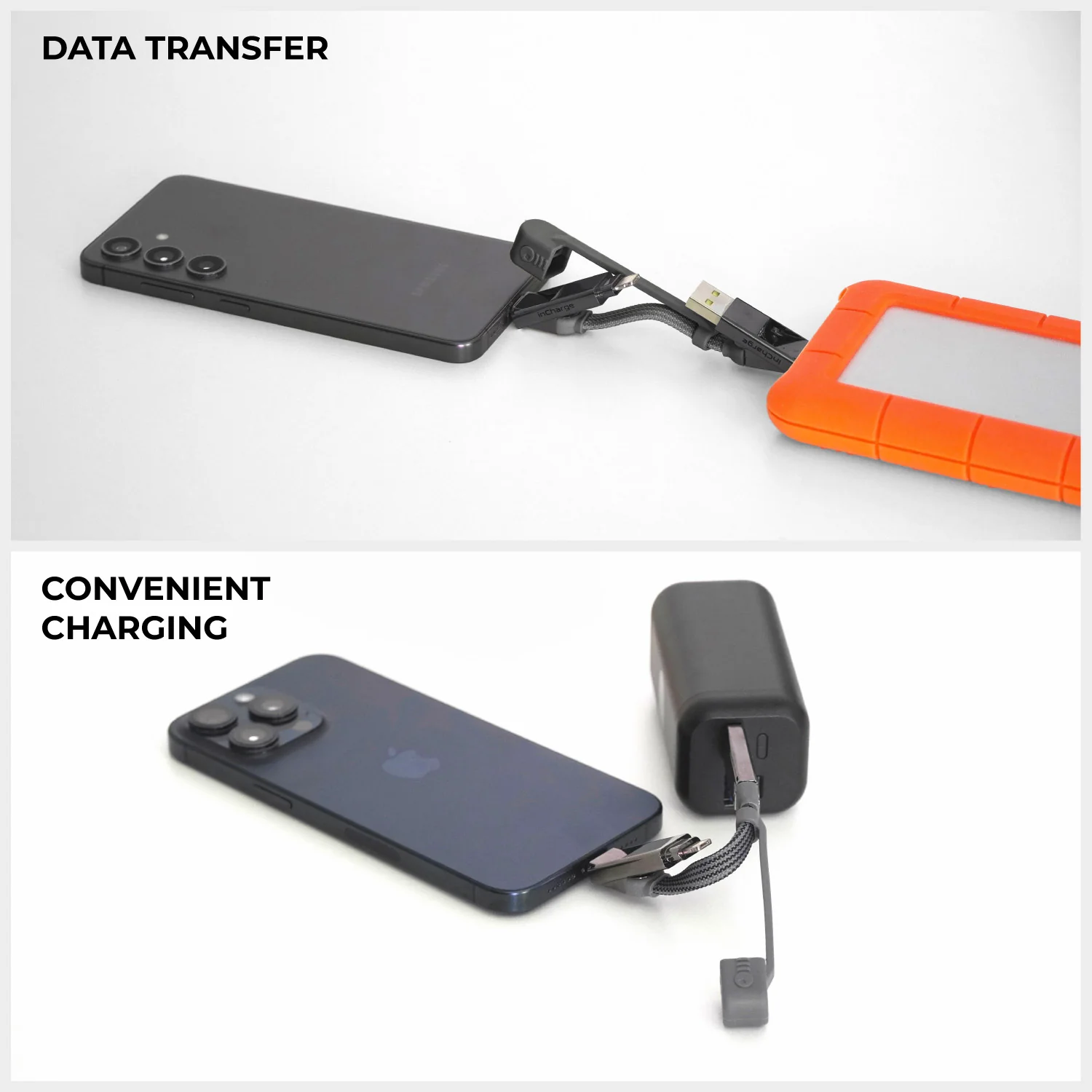inCharge® XS - 240W Ultra Fast Charging Keyring Cable (4-in-1) - Image 7