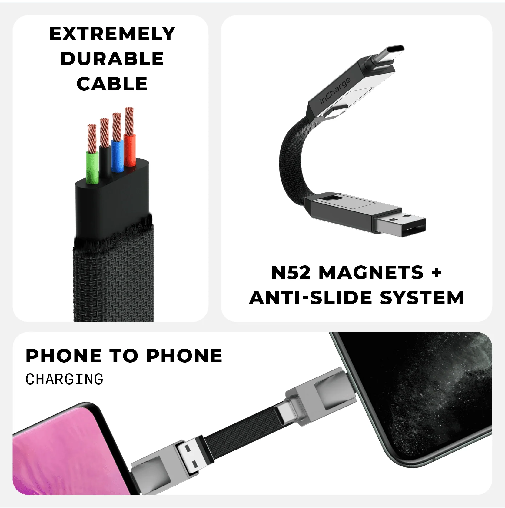 inCharge® 6 - 15W, 6in1 keyring cable - Image 17