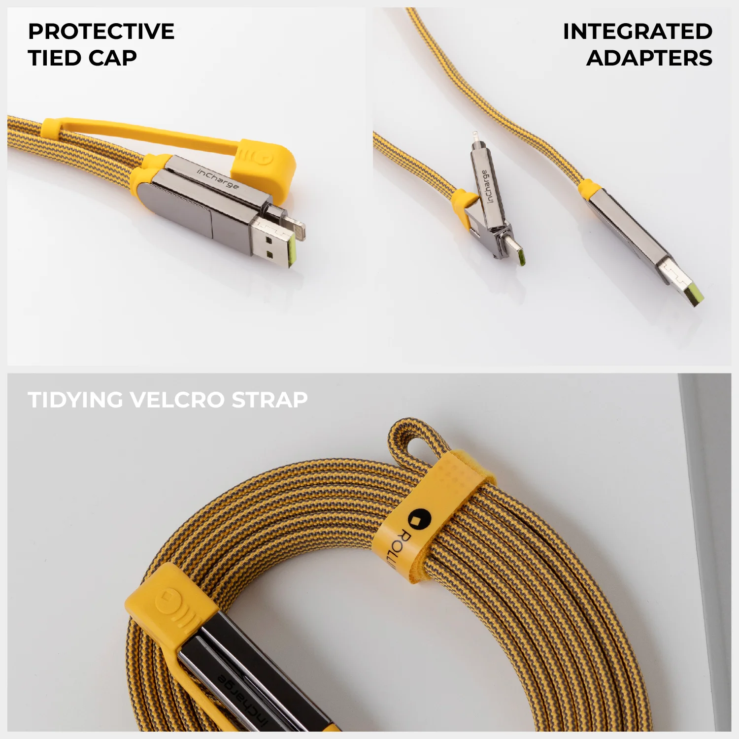 inCharge® XL 2m / 6.6ft - 100W, 6in1 super long cable - Image 23